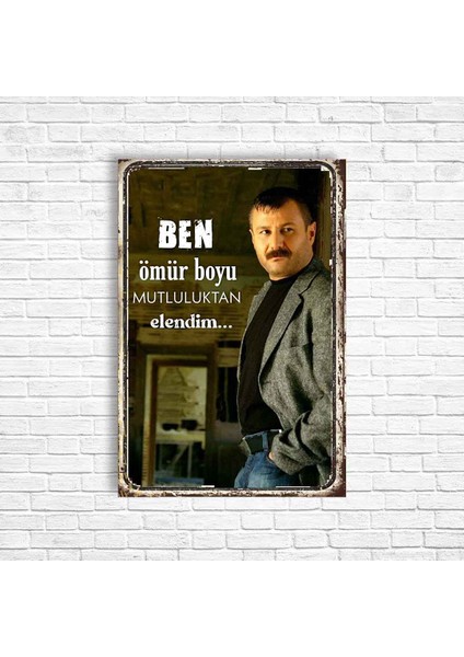 Azer Bülbül Retro Ahşap Poster