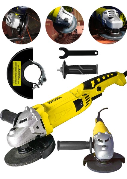 Alman 3000 Watt Devir Ayarli Sjs Çift Metal Dişli Şanzuman Demir Metal Kesme Taşlama Makinesi 125MM