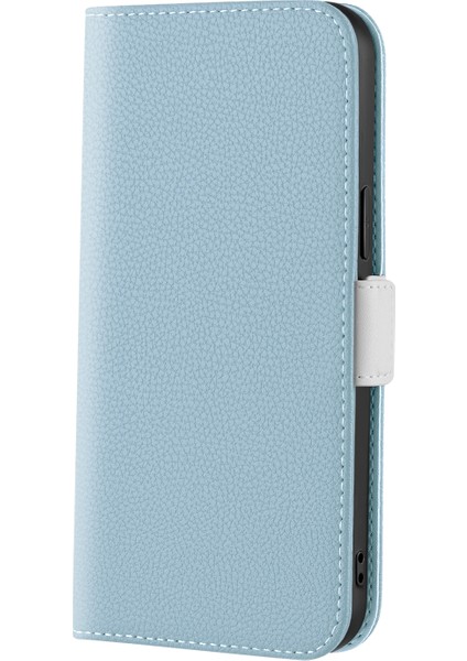 Samsung Galaxy A22 4g Açık Için Litchi Doku Telefon Kılıfı - Açık Mavi (Yurt Dışından)