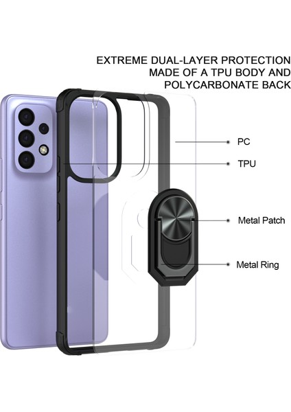 Samsung Galaxy A53 5g Kırmızı Için Akrilik + Tpu Telefon Kılıfı fiyatları