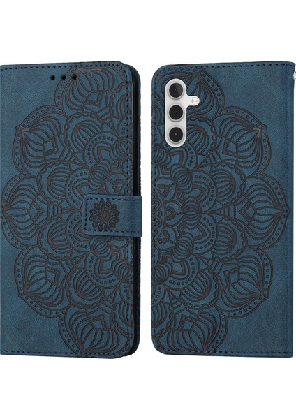 Samsung Galaxy A13 5g Mavi Için Mandala Kabartmalı Kılıf fırsatları