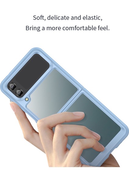 Samsung Galaxy Z Flip4 Için Renkli Akrilik + Tpu Kasası 5g Şeffaf modelleri