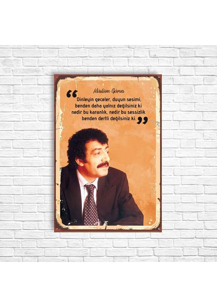 Müslüm Gürses Retro Ahşap Poster