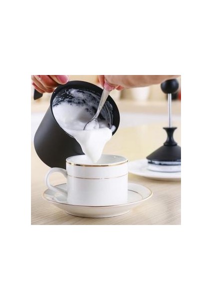 Paslanmaz Çelik Çift Örgü Süt Kreması Köpük Cappuccino Latte Kahve Için Foamer Manuel Süt Frother Kahve Aracı | Sütlü Anneler(Yurt Dışından)