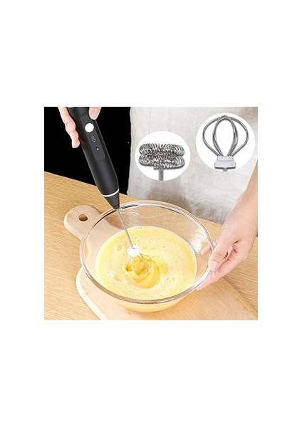 Elektrikli Süt Frother Çift Çırpma Teli Ile, USB Şarj Edilebilir 2 In 1 Süt Köpüğü Yapımcısı Kahve Latte Cappuccino Yumurta Dayak | Sütlü Anneler