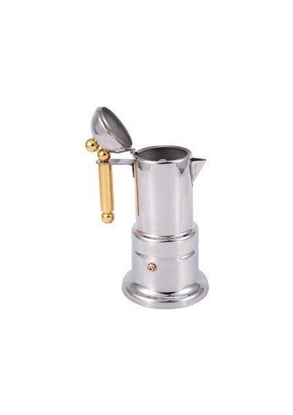 1 Takım 200 ml 4 Bardak Paslanmaz Çelik Cezve Moka Kahve Makinesi | Elektrikli Kahve Öğütücüleri(Yurt Dışından)
