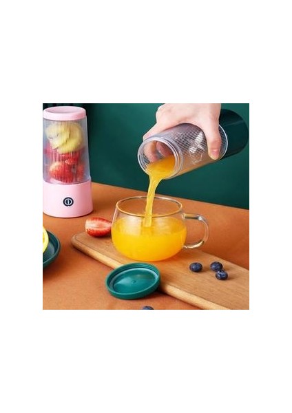 Mini Taşınabilir Elektrikli Meyve USB Şarj Edilebilir Meyve Sıkacağı Kablosuz Smoothie Maker Blender Makinesi