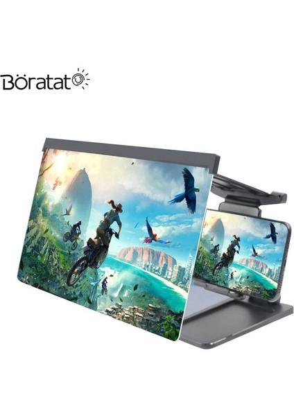 12 Inç Cep Telefonu Ekran Amplifikatör Blu Ray Hd 3D Bölünmüş Tembel Braketi Taşınabilir Büyüteç Düz Cam Kapak Amplifikatör | Telefon Ekranı Amplifikatörler fiyatları