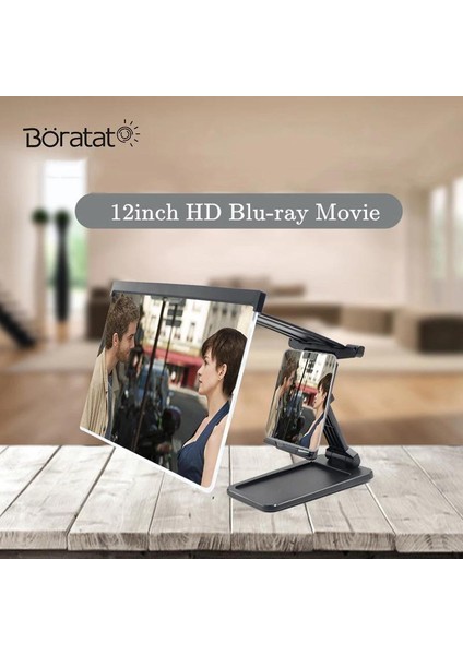 12 Inç Cep Telefonu Ekran Amplifikatör Blu Ray Hd 3D Bölünmüş Tembel Braketi Taşınabilir Büyüteç Düz Cam Kapak Amplifikatör | Telefon Ekranı Amplifikatörler modelleri