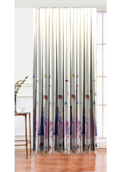 Prenses 1/2,5 Normal Pile Tül Perde Tek Kanat - Ekru 110 x 250 cm