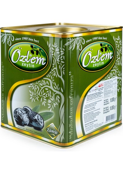 Zümrüt 10 kg Teneke Siyah Zeytin (351-380 klb)