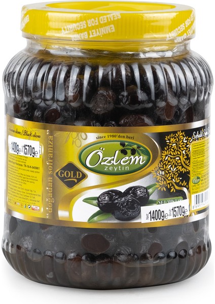Özlem Gold Siyah Zeytin 1400 gr Pet