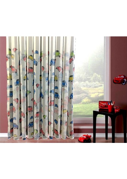 Arabalı 1/3 Sık Pile Tül Perde Tek Kanat - Ekru 300 x 240 cm fiyatları