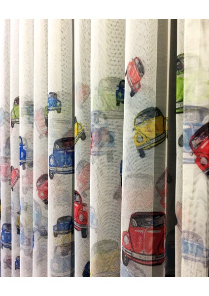 Arabalı 1/3 Sık Pile Tül Perde Tek Kanat - Ekru 300 x 240 cm fırsatları