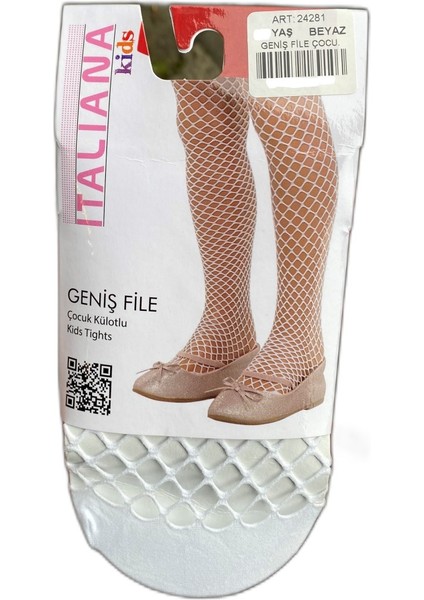 İtaliana Geniş File Çocuk Külotlu