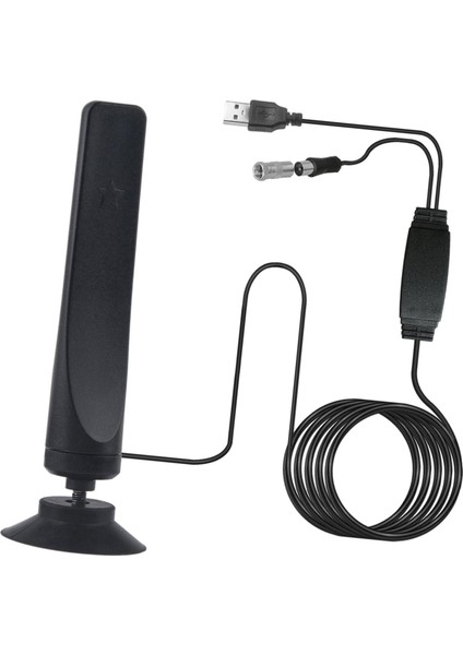 Kapalı Hd Tv Anteni Dijital Sinyal Alıcısı 1080 P Dvb-T2 9.8ft Koaksiyel Kablosu(Yurt Dışından)