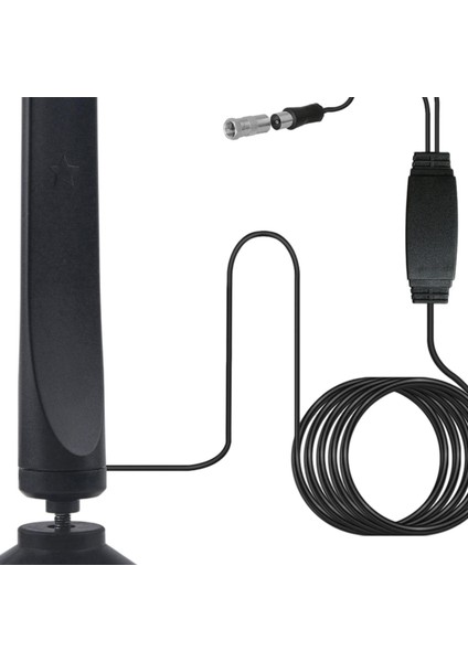 Kapalı Hd Tv Anteni Dijital Sinyal Alıcısı 1080 P Dvb-T2 9.8ft Koaksiyel Kablosu(Yurt Dışından)