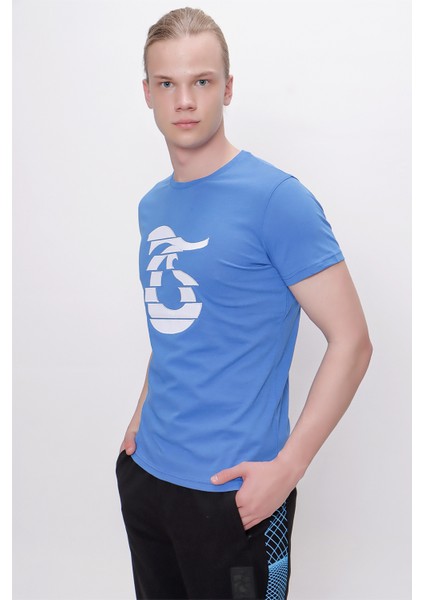Tshirt Bisiklet Yaka Önü Nakışlı
