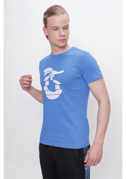Tshirt Bisiklet Yaka Önü Nakışlı