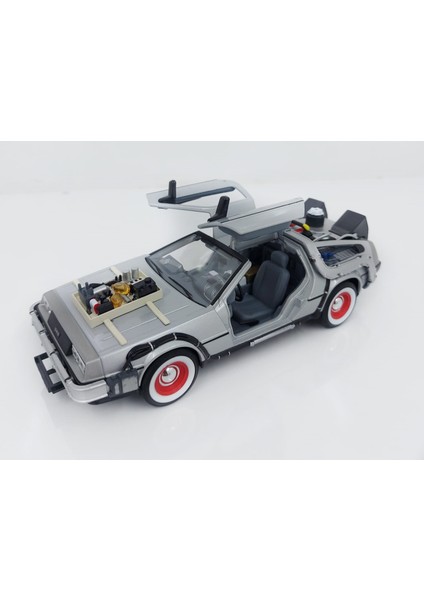 Geleceğe Dönüş Seri 3 Metal Model Araba Efsane Delorean 1:24 Ölçek