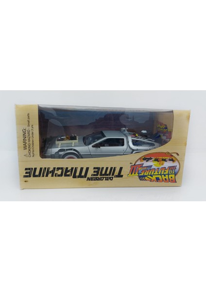 Geleceğe Dönüş Seri 3 Metal Model Araba Efsane Delorean 1:24 Ölçek