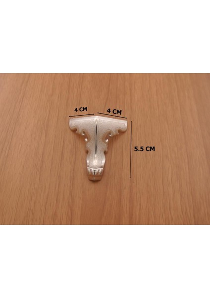 Kelebek Çeyiz Süs Sandıkları Için Minik Lükens Ayak (5.5 Cm) 10 Adet Krom