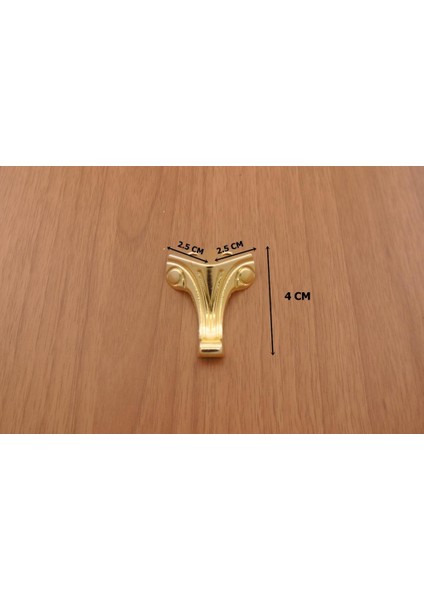 Moda Çeyiz Süs Sandıkları Için Minik Lükens Ayak ( 4 Cm) Altın ( Sarı )