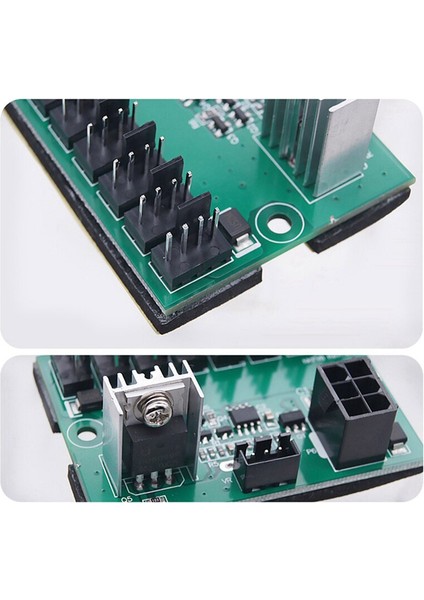8 Kanallı Bilgisayar Fan Hız Kontrolörü Modülü DC12V