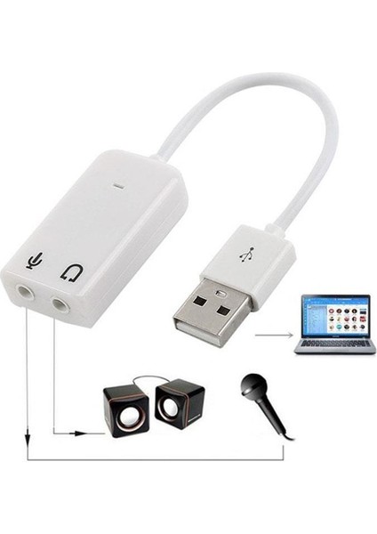 USB Ses Karti 7.1 Virtual 3D Harici Ses Karti