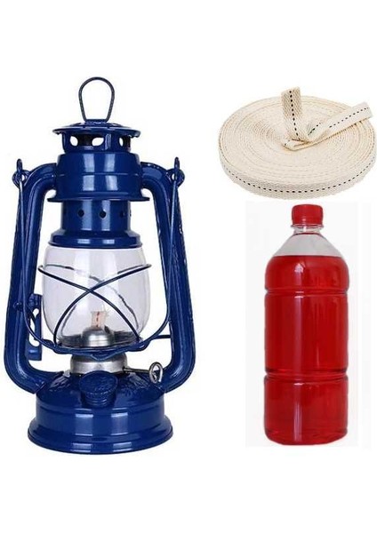 Klasik Gemici Lambası 24 cm Orta Boy 500 ml Kandil Yakıtı 1 M Fitil