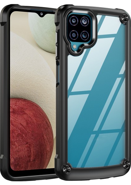 Samsung Galaxy A12 Kırmızı Için Tpu + Pc Telefon Kılıf(Yurt Dışından)