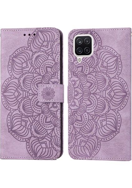 Samsung Galaxy A12 Mor Için Mandala Kabartmalı Dava Kılıf ( Yurt Dışından) fırsatları