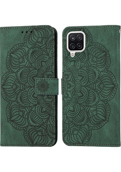 Samsung Galaxy A12 Green Için Mandala Kabartmalı Dava Kılıf ( Yurt Dışından) fırsatları