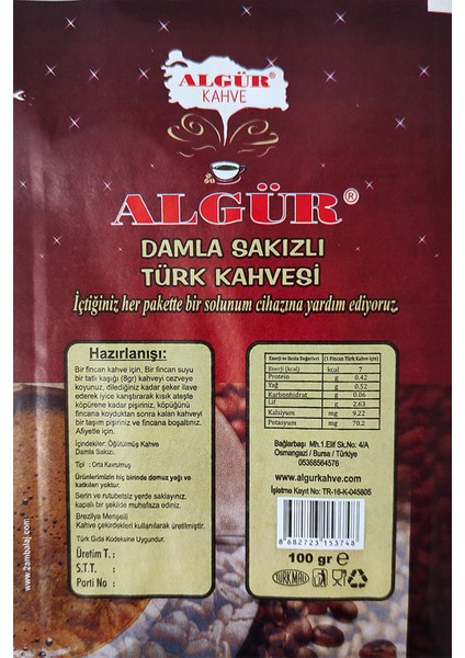 Damla Sakızlı Türk Kahvesi 100 gr