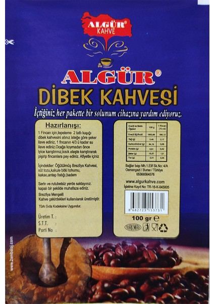 Dibek Kahvesi 4 Adet 100 gr