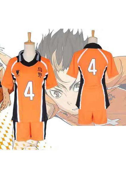 Haikyuu Shouyou Hinata Karasuno Jersey Cosplay Kostüm - Turuncu (Yurt Dışından) modelleri