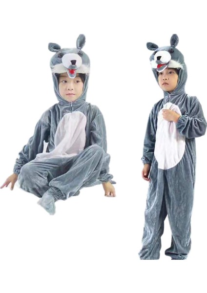 Çocuklar İçin Ayı Cosplay Kostümü - Gri (Yurt Dışından)