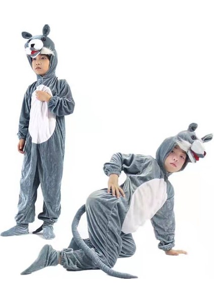Çocuklar İçin Ayı Cosplay Kostümü - Gri (Yurt Dışından)
