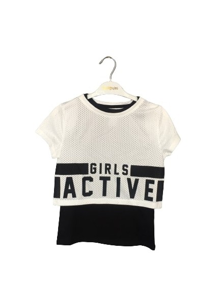 yılteks Girls Active Baskılı Ikili Body