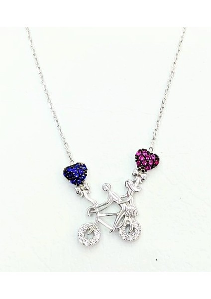 Kuyumculuk Jewellery Bisikletli Kız Erkek Kolye