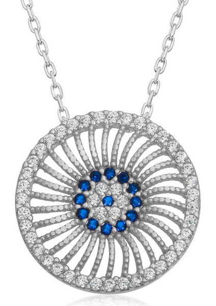 Gümüş Nazar Kadın Kolye