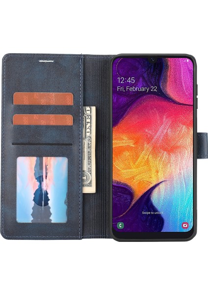 Yue Store Samsung Galaxy A50 Mavi Clic Deri Telefon Kılıfı (Yurt Dışından)