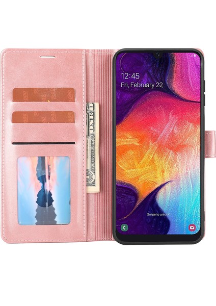 Yue Store Samsung Galaxy A50 Pembe Clic Deri Telefon Kılıfı (Yurt Dışından)