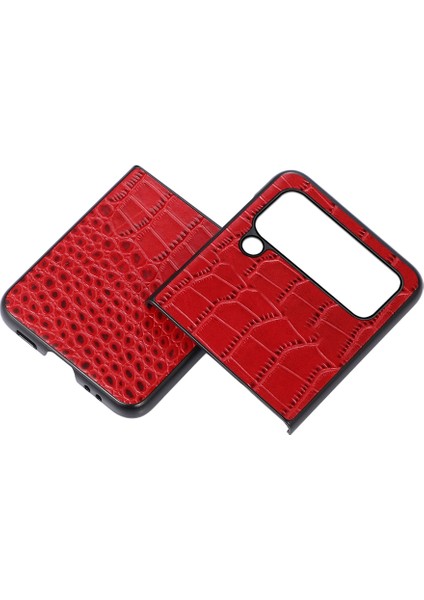 Samsung Galaxy Z Flip 4 Kırmızı Timsah Deri Kılıf (Yurt Dışından) modelleri