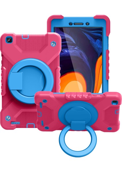 Samsung Tab A 8.0 (2019) T290 İçin Tablet Kılıfı - Pembe - Mavi (Yurt Dışından)
