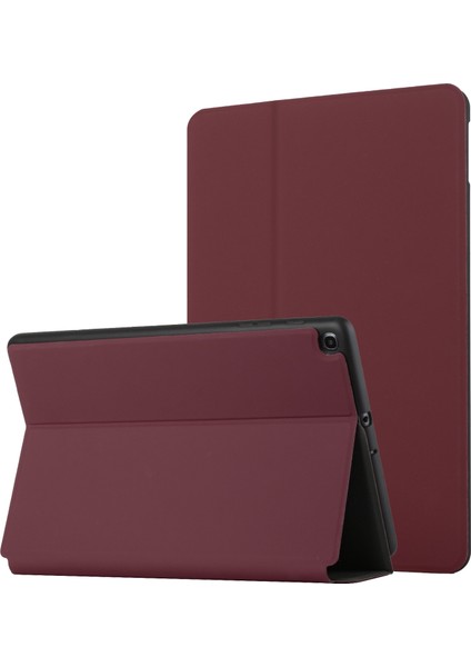 Samsung Tab A 8.0 (2019) T290 İçin Tablet Kılıfı - Koyu Kırmızı (Yurt Dışından)