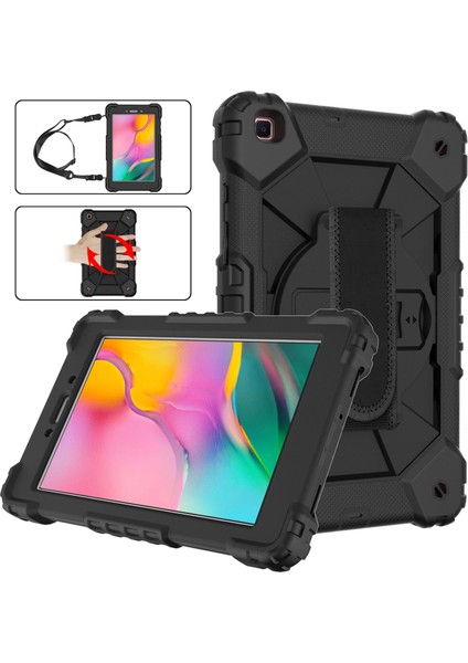 Samsung Tab A 8.0 (2019) T290 İçin Tablet Kılıfı - Siyah (Yurt Dışından)