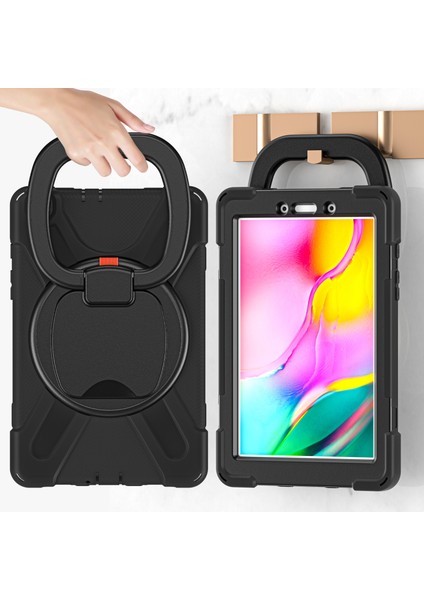 Samsung Tab A 8.0 (2019) T290 İçin Tablet Kılıfı - Siyah - Siyah (Yurt Dışından)