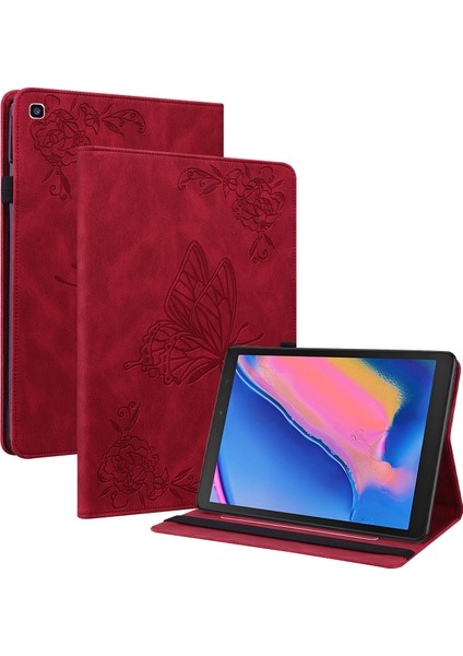 Samsung Tab A 8.0 (2019) T290 İçin Tablet Kılıfı - Kırmızı (Yurt Dışından)