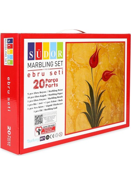 Ebru Boya Seti A4 20 Parça 1 Paket Südor Ebru Sanatı Seti 1 Paket